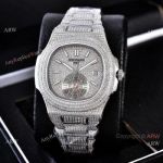 Luxury Replica Patek Philippe Nautilus Iced Out Watches Automatic